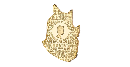 2022 Ghana 2 Cedis CuNi Legacy Of Egypt Bastet with Gold Plating - Uncirculated - CoinsTV
