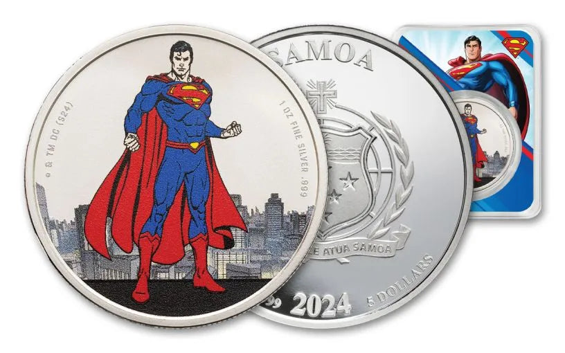 2024 Samoa Superman $5 1 oz Silver Coin - CoinsTV