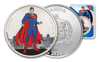 2024 Samoa Superman $5 1 oz Silver Coin - CoinsTV