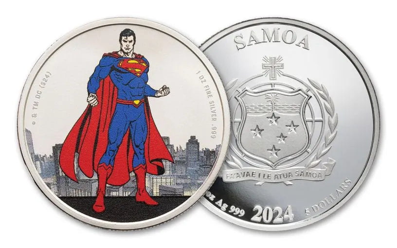 2024 Samoa Superman $5 1 oz Silver Coin - CoinsTV