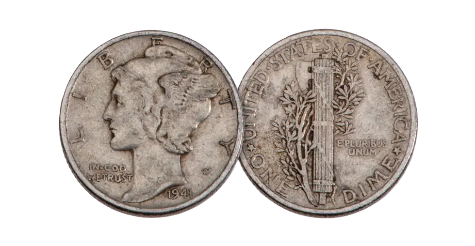 1887–1941 Seated Liberty & Mercury Dime "Pearl Harbor" 2 pc Set - G to VG - CoinsTV