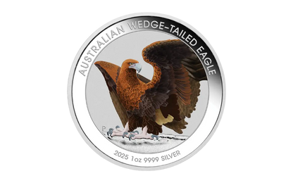2025 Australia Silver Wedge Tailed Eagle Colorized 1 oz Silver - BU - CoinsTV