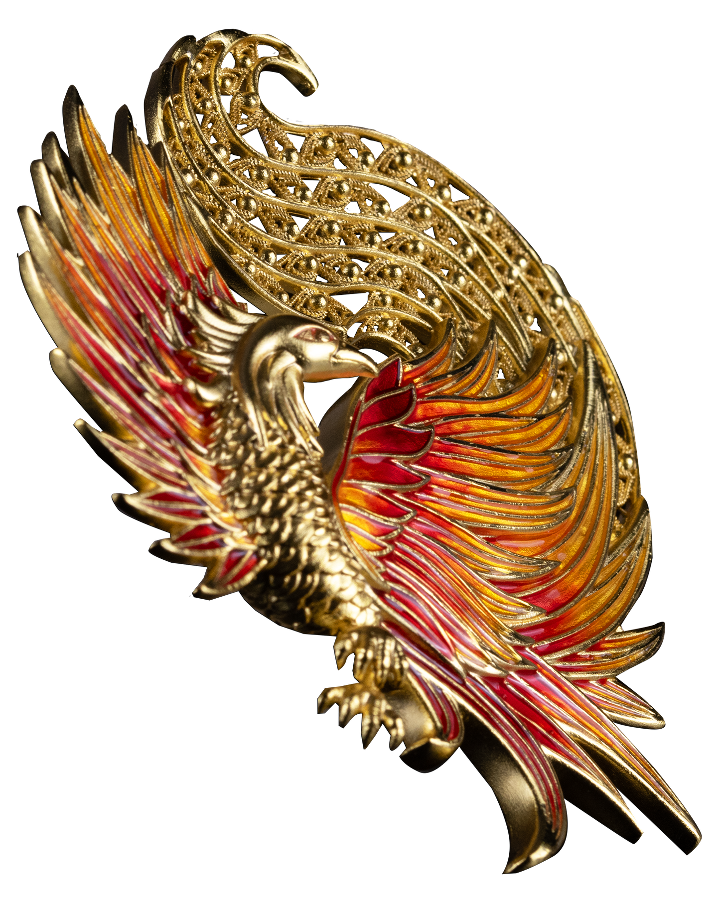 2025 Samoa Filigree Shaped Phoenix 2 oz Silver - 24k Gold Enhanced Coin - CoinsTV