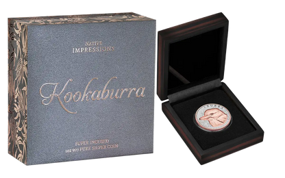 2025 Niue Kookaburra Rose Gold-Plated Super Incused 1 oz Silver PL Coin - CoinsTV