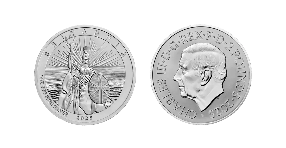 2025 Great Britain Britannia 1 oz Silver Proof + Reverse Proof 2pc Set OGP - CoinsTV