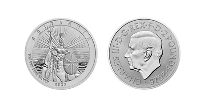 2025 Great Britain Britannia 1 oz Silver Proof + Reverse Proof 2pc Set OGP - CoinsTV