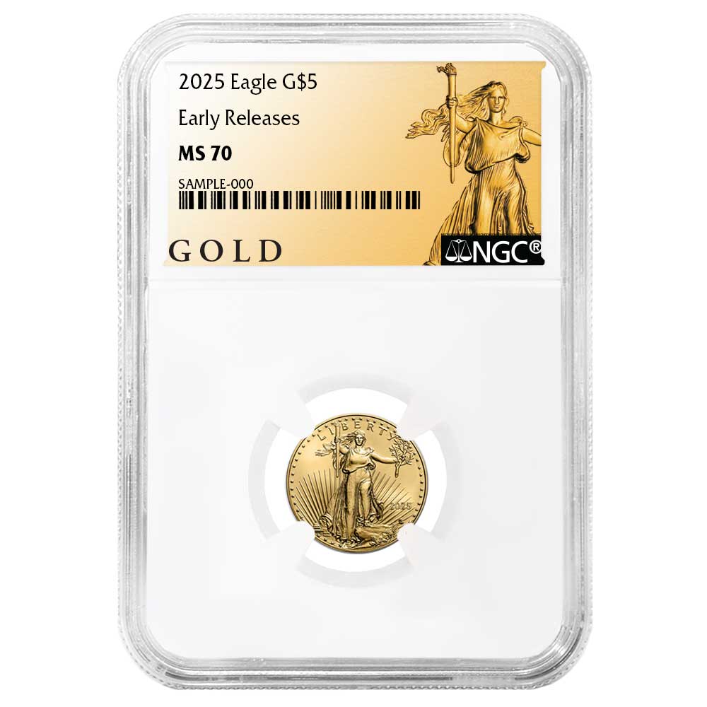 2025 American Gold Eagle 1/10 oz - NGC MS70 ER ALS Label - CoinsTV