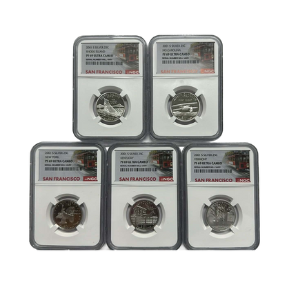 2000-2002-S Silver Quarters NGC PF69 UCAM San Francisco Label Grab Bag - CoinsTV