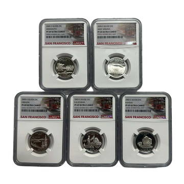 2004-2005-S Silver Quarters NGC PF69 UCAM San Francisco Label Grab Bag - CoinsTV