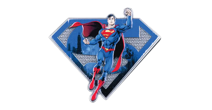 2025 Barbados Superman Shaped Antiqued 3 oz Silver Coin - CoinsTV