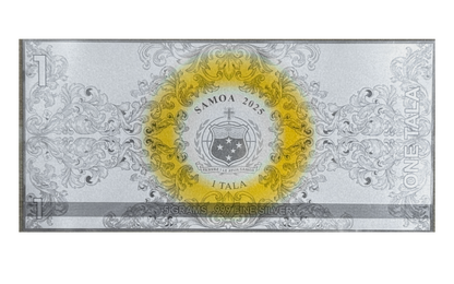 2025 Samoa American Eagle Colorized Note 5 gram Silver - CoinsTV
