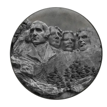 2025 Samoa Mount Rushmore Ultra-Ultra High Relief Antiqued 2 oz Silver Coin