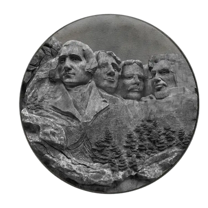2025 Samoa Mount Rushmore Ultra-Ultra High Relief Antiqued 2 oz Silver Coin