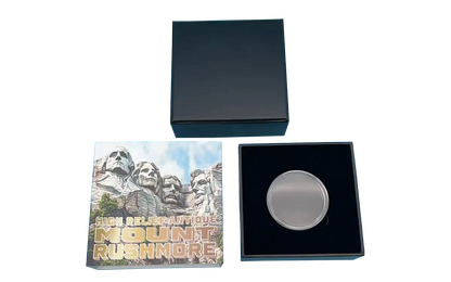 2025 Samoa Mount Rushmore Ultra-Ultra High Relief Antiqued 2 oz Silver Coin