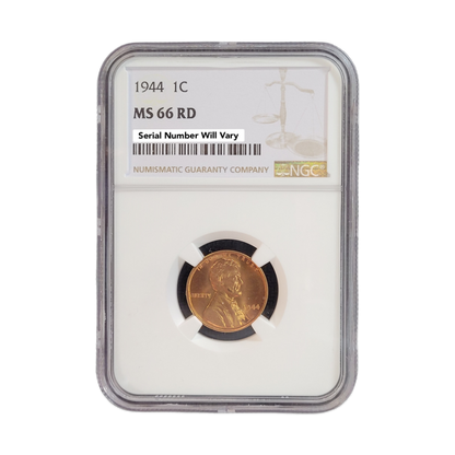 1944- Lincoln Wheat Cent - NGC MS66 RD