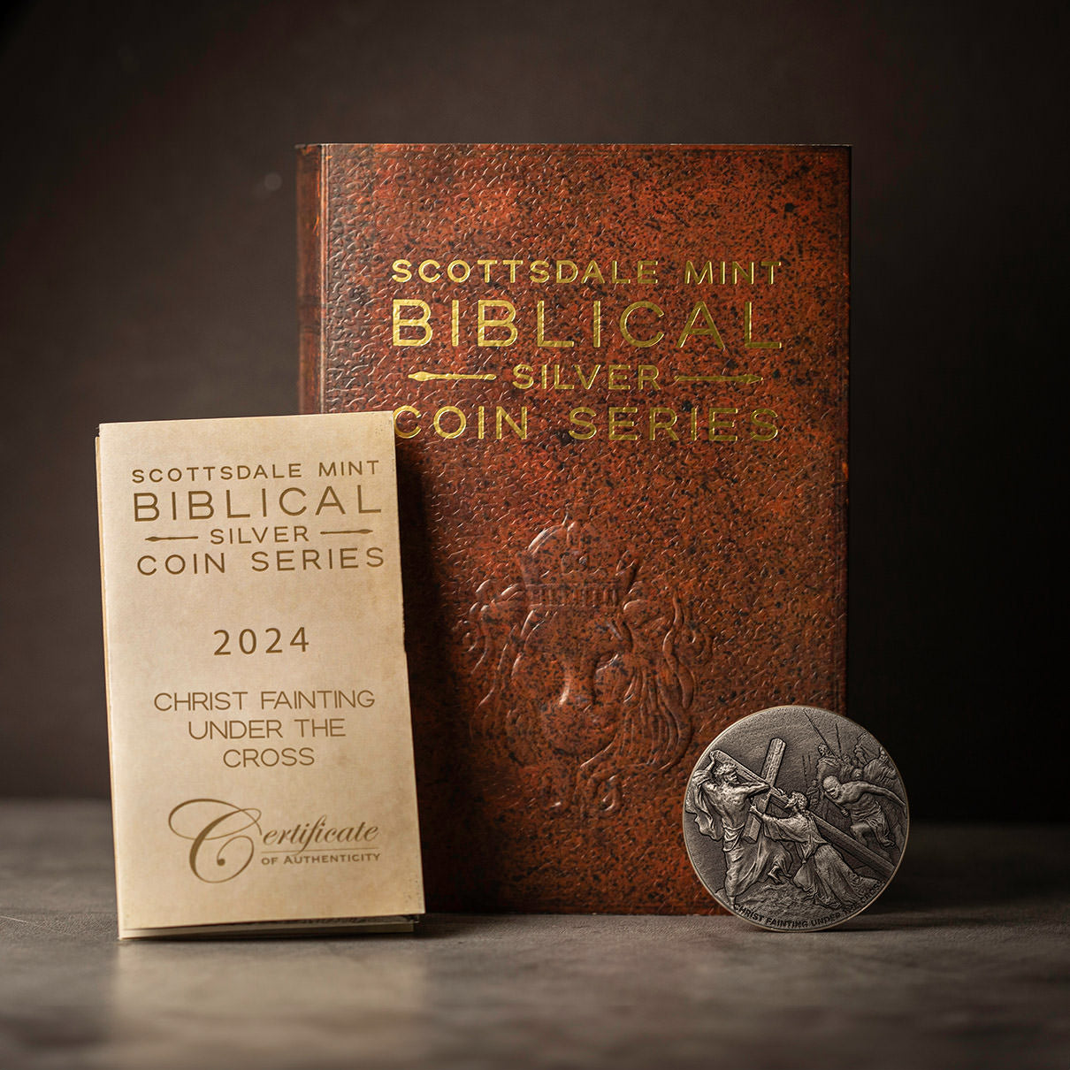 2024 Niue Biblical Series Christ Fainting Under the Cross 2 oz Silver Coin - CoinsTV