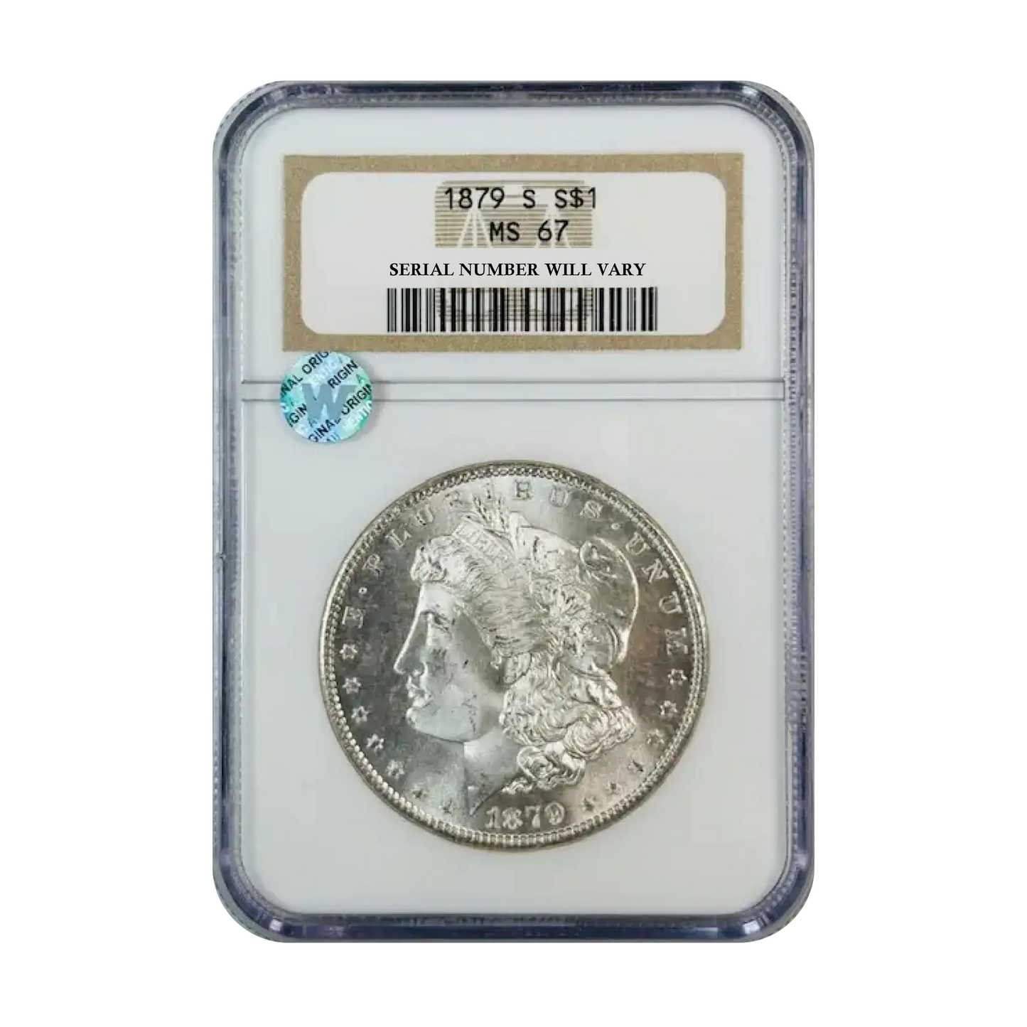 1879 S Morgan Silver Dollar San Francisco - NGC MS67 Sight White - CoinsTV