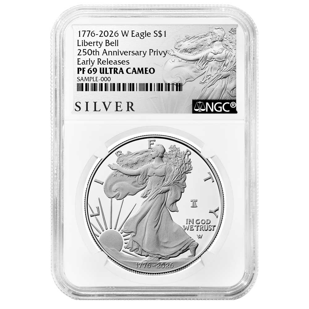 2026-W Silver Eagle Liberty Bell - 250th Anniversary Privy - NGC PF69UC ER ALS Label