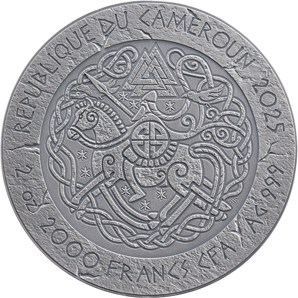 2025 Cameroon The Way to Valhalla Leif Eriksson 2 oz Silver Coin - CoinsTV