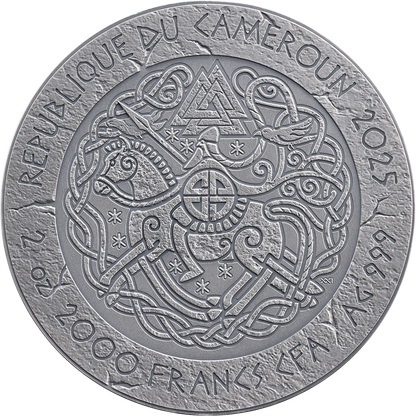 2025 Cameroon The Way to Valhalla Leif Eriksson 2 oz Silver Coin - CoinsTV