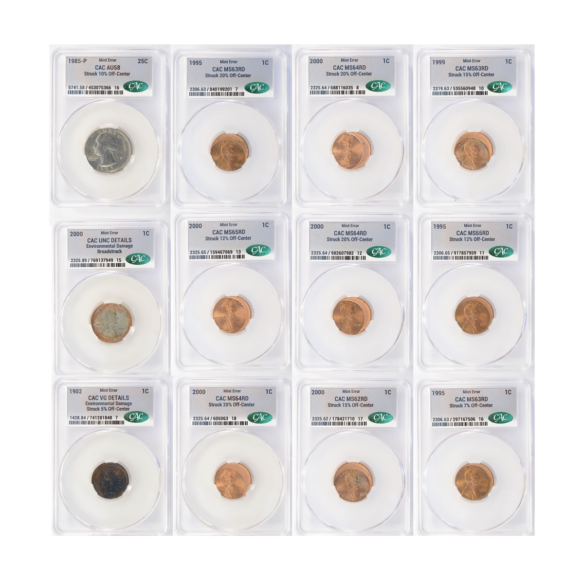 Certified Error Coin Grab Bag – NGC, CACG & PCGS
