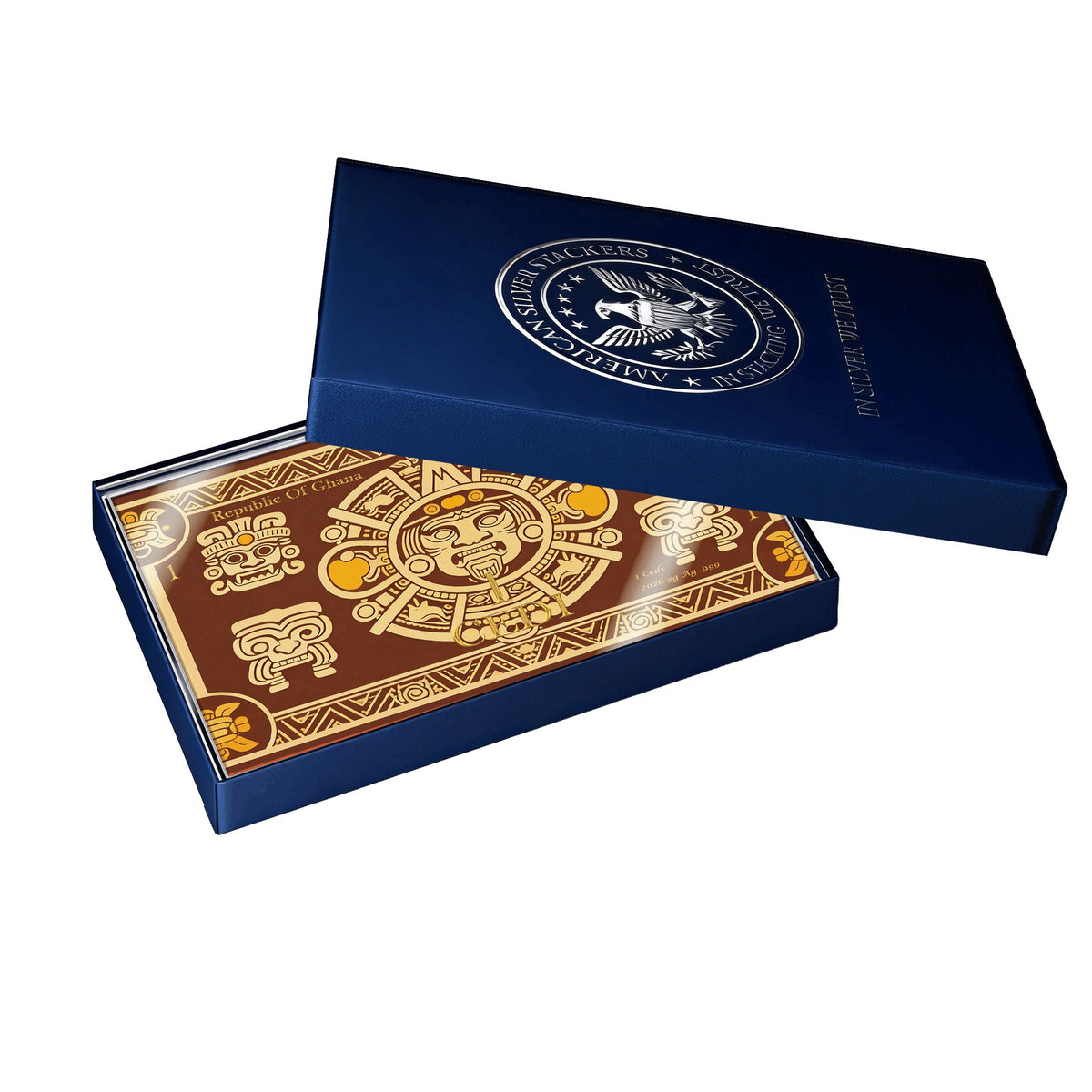 2026 Ghana Aztec Calendar 5g Silver Foil