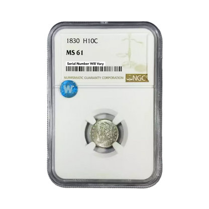 1830 Capped Bust Half Dime - NGC MS61 Sight White - CoinsTV