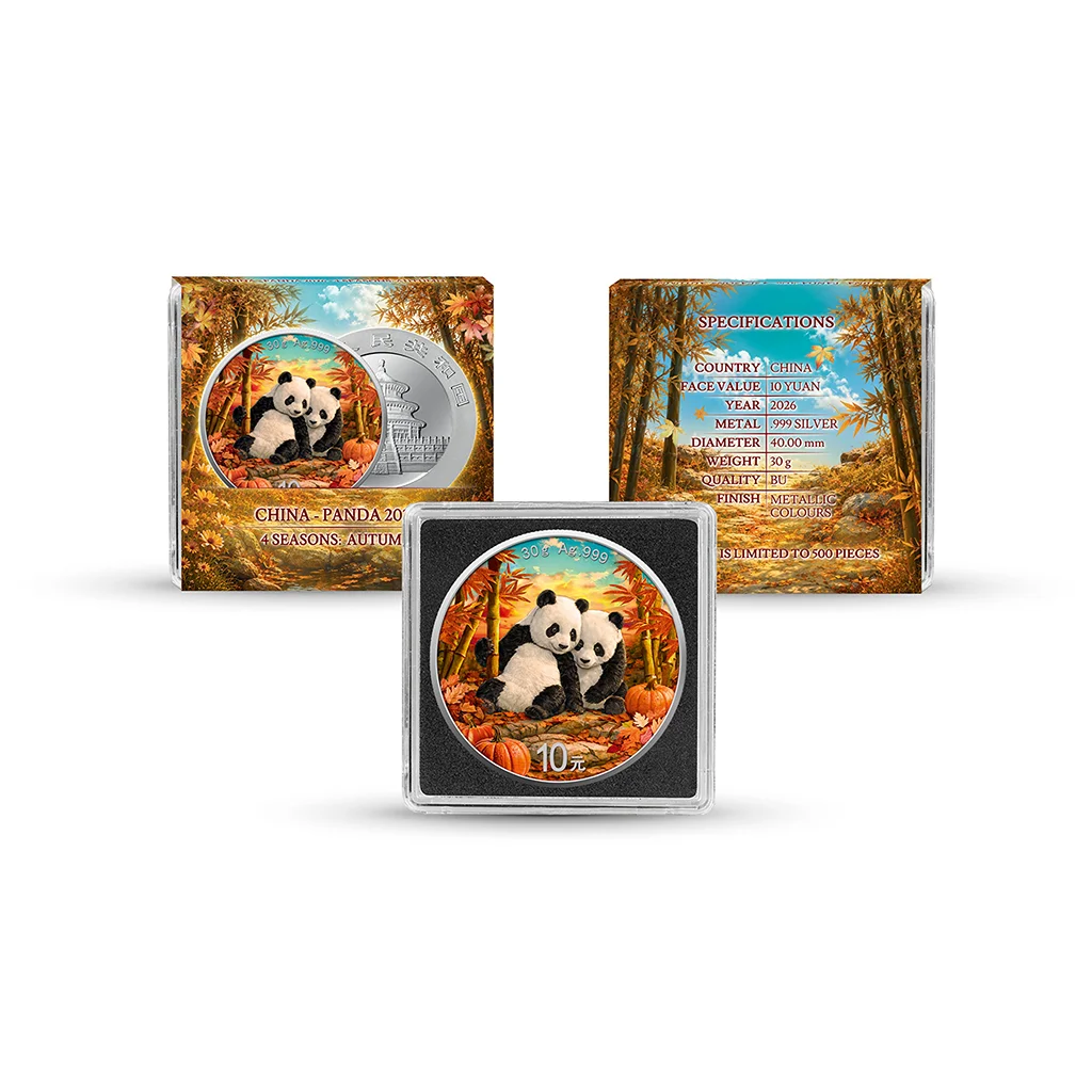 2026 China Panda Four Seasons - Autumn Edition 30g Silver Coin