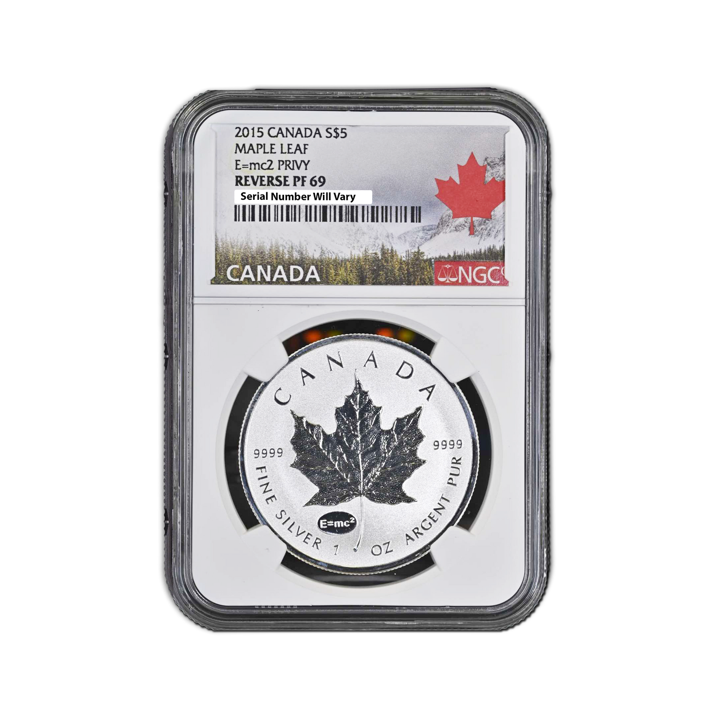2015 Canada Maple Leaf - E=mc2 Privy Mark - NGC Reverse PF69 - CoinsTV
