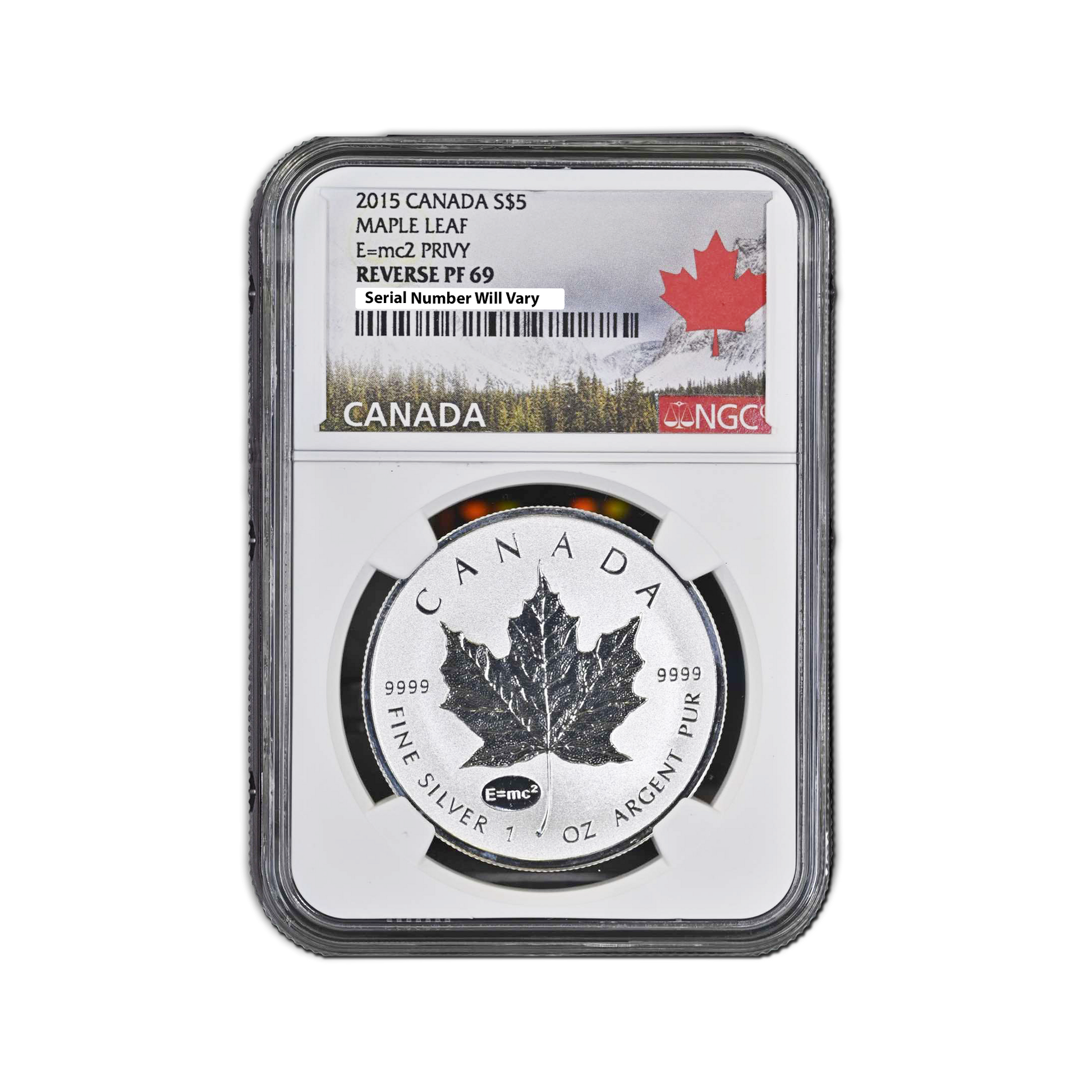2015 Canada Maple Leaf - E=mc2 Privy Mark - NGC Reverse PF69 - CoinsTV