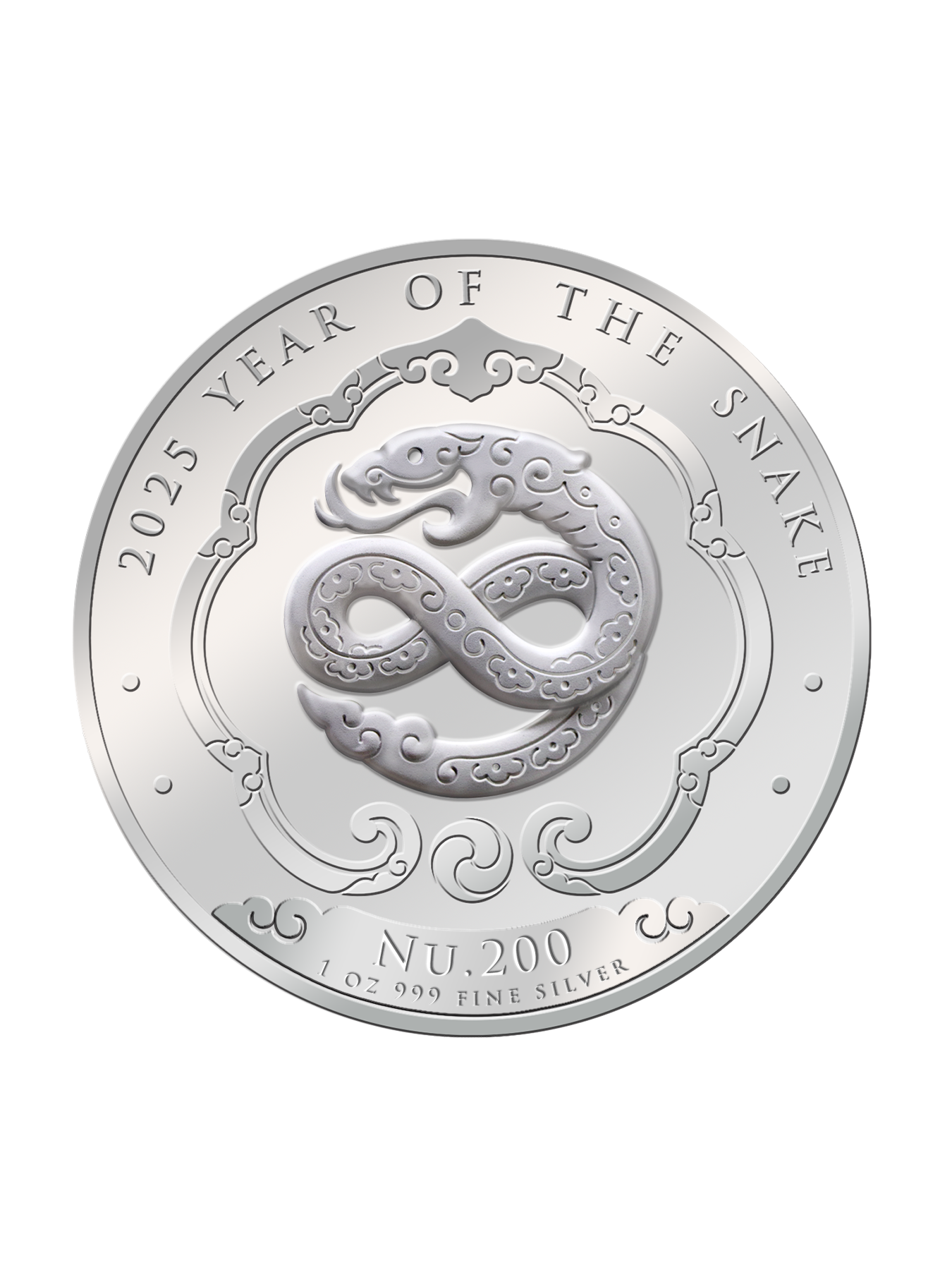 2025 Bhutan Year of the Snake 1 oz Silver Coin BU - CoinsTV