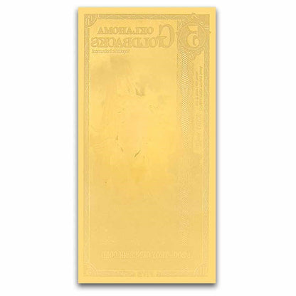 5 Oklahoma Goldback - Aurum Gold Foil Note (24k)