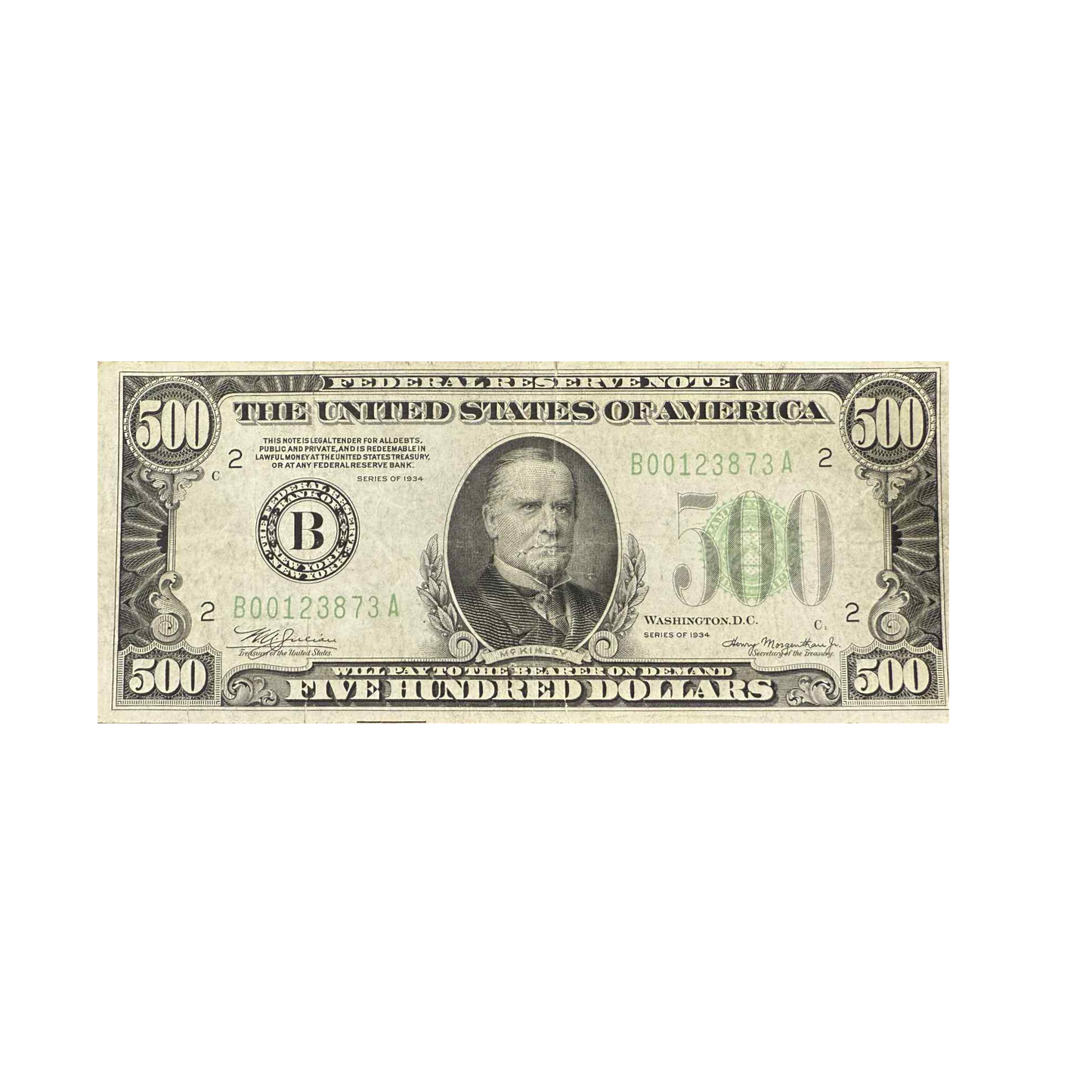 1934 $500 Federal Reserve Note - VF to XF - CoinsTV