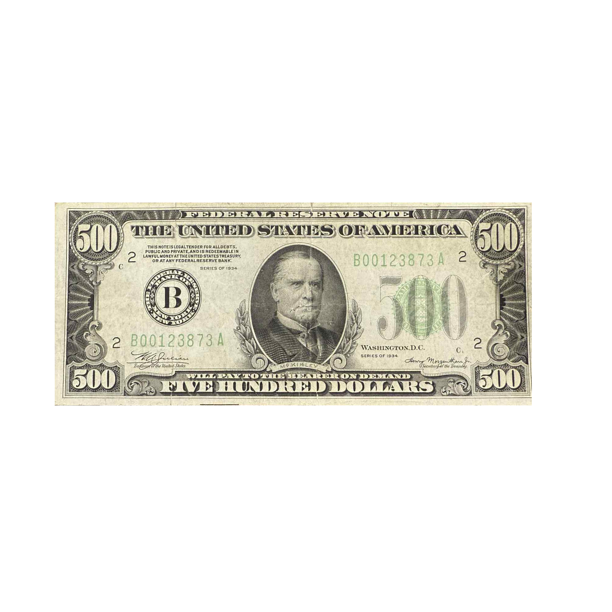 1934 $500 Federal Reserve Note - VF to XF - CoinsTV