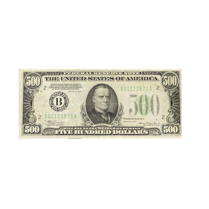 1934 $500 Federal Reserve Note - VF to XF - CoinsTV