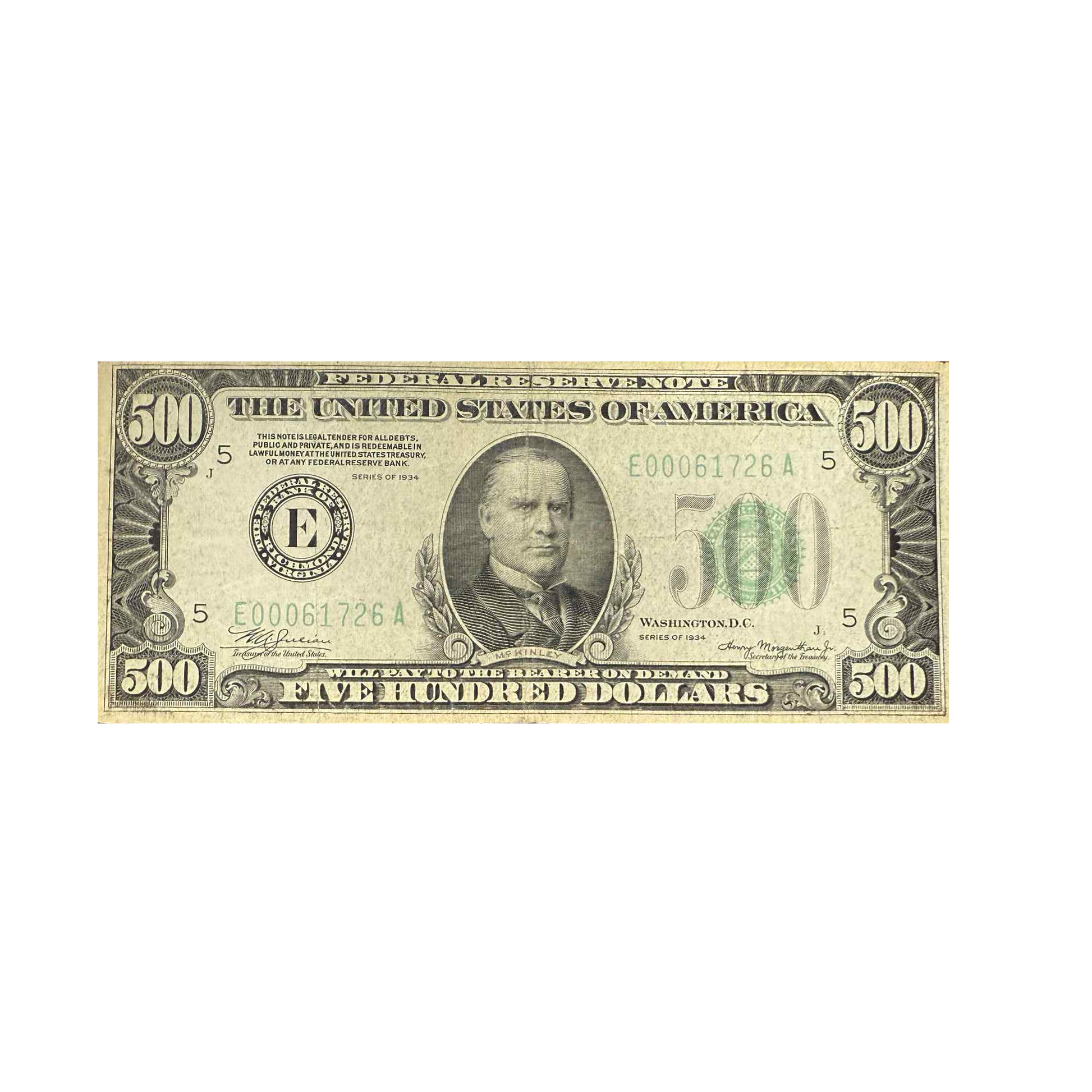 1934 $500 Federal Reserve Note - VF to XF - CoinsTV