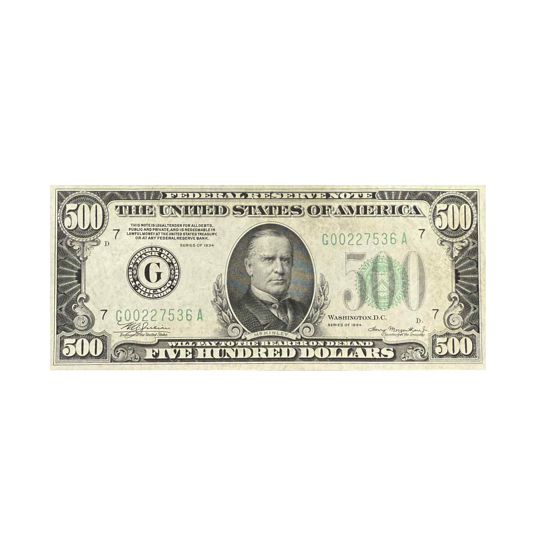 1934 $500 Federal Reserve Note - VF to XF - CoinsTV