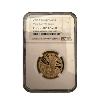 2025 Sacagawea Dollar Mary Kawena Pukui - NGC PF70 UCAM - CoinsTV