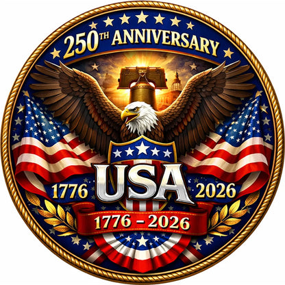 USA 250th Anniversary Commemorative Colorized 1 oz Copper Medal