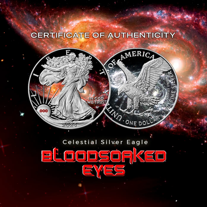2024 Chromatics Celestial Silver Eagle Bloodsoaked Eyes - CoinsTV