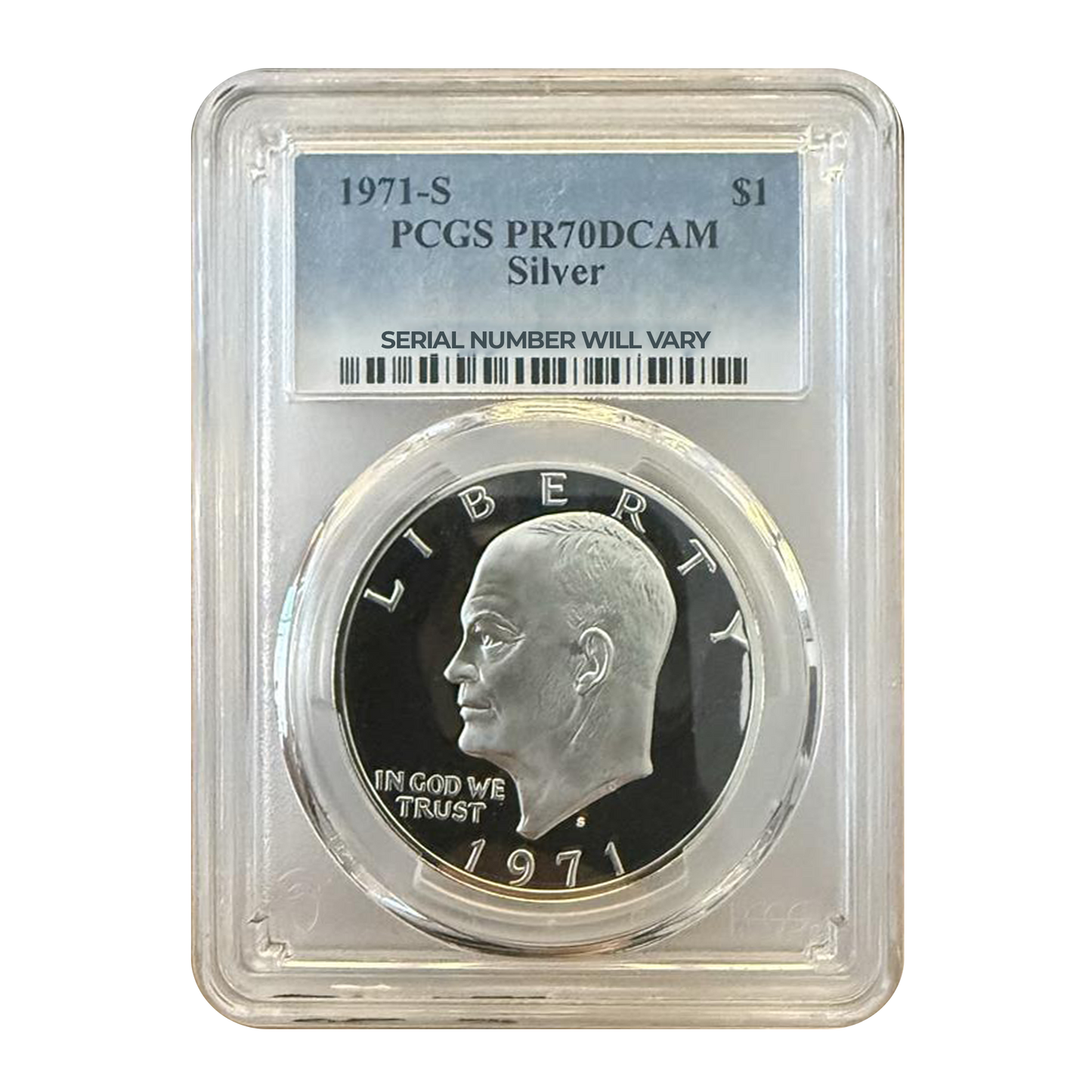 1971-S S$1 Eisenhower Silver San Francisco -  PCGS PF70 DCAM - CoinsTV
