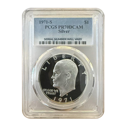 1971-S S$1 Eisenhower Silver San Francisco -  PCGS PF70 DCAM - CoinsTV