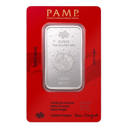 2025 Pamp Suisse Year Of The Snake Lunar Legend Series 1 oz Silver Bar - CoinsTV