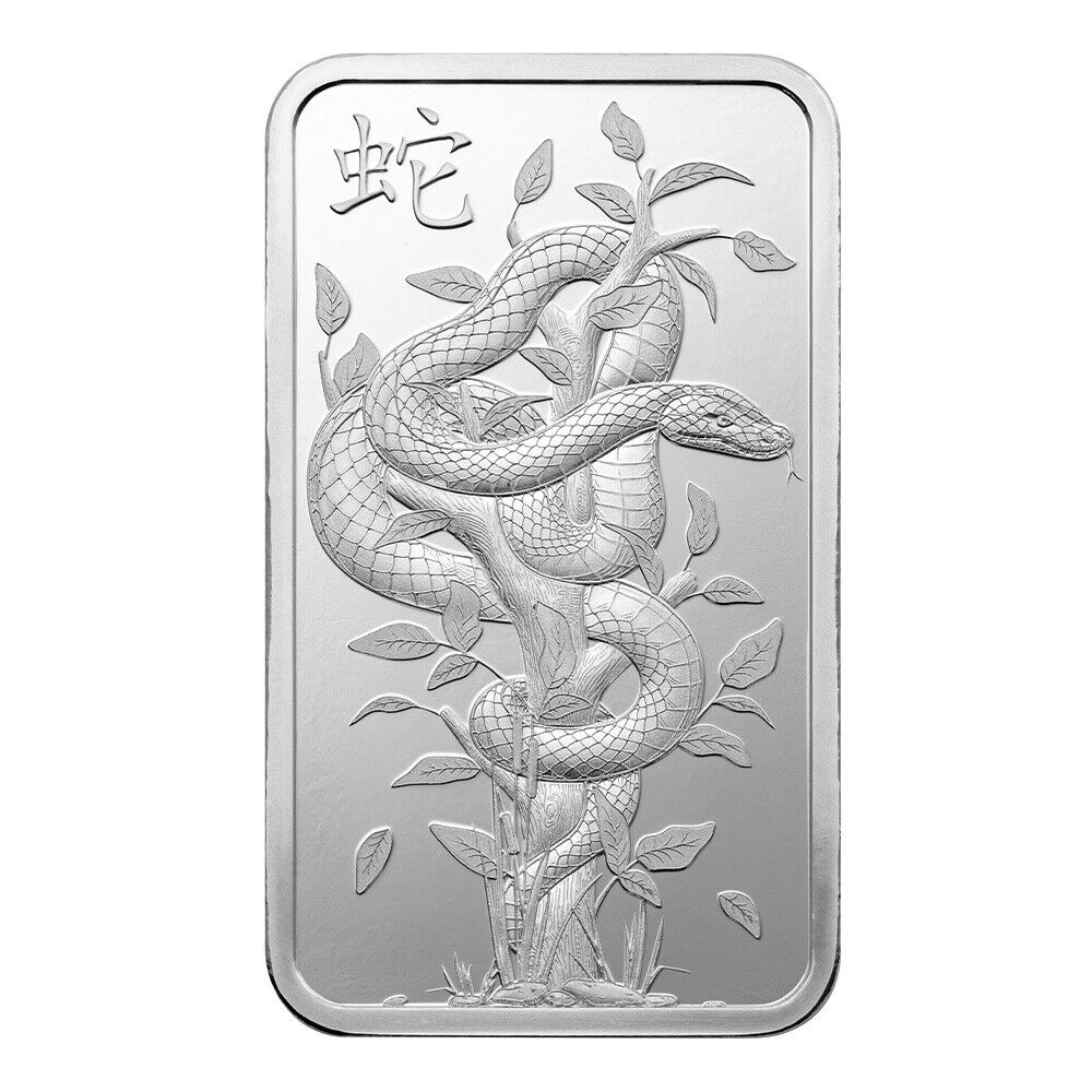 2025 Pamp Suisse Year Of The Snake Lunar Legend Series 1 oz Silver Bar - CoinsTV