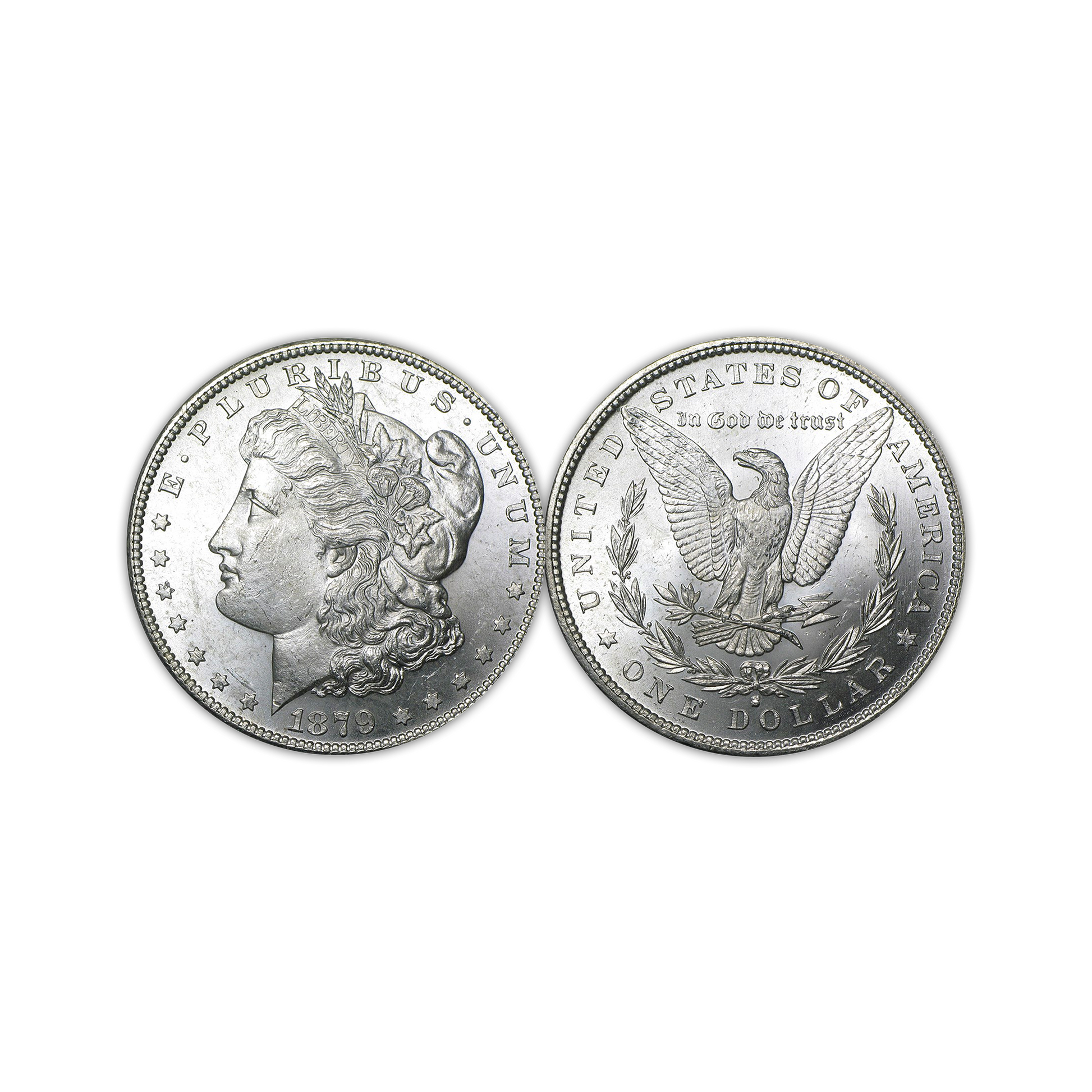1879 Morgan Silver Dollar San Francisco - Brilliant Uncirculated - CoinsTV