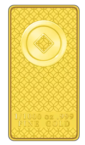 God of Wealth Proof 1/1000 oz Gold Bar in Card - CoinsTV
