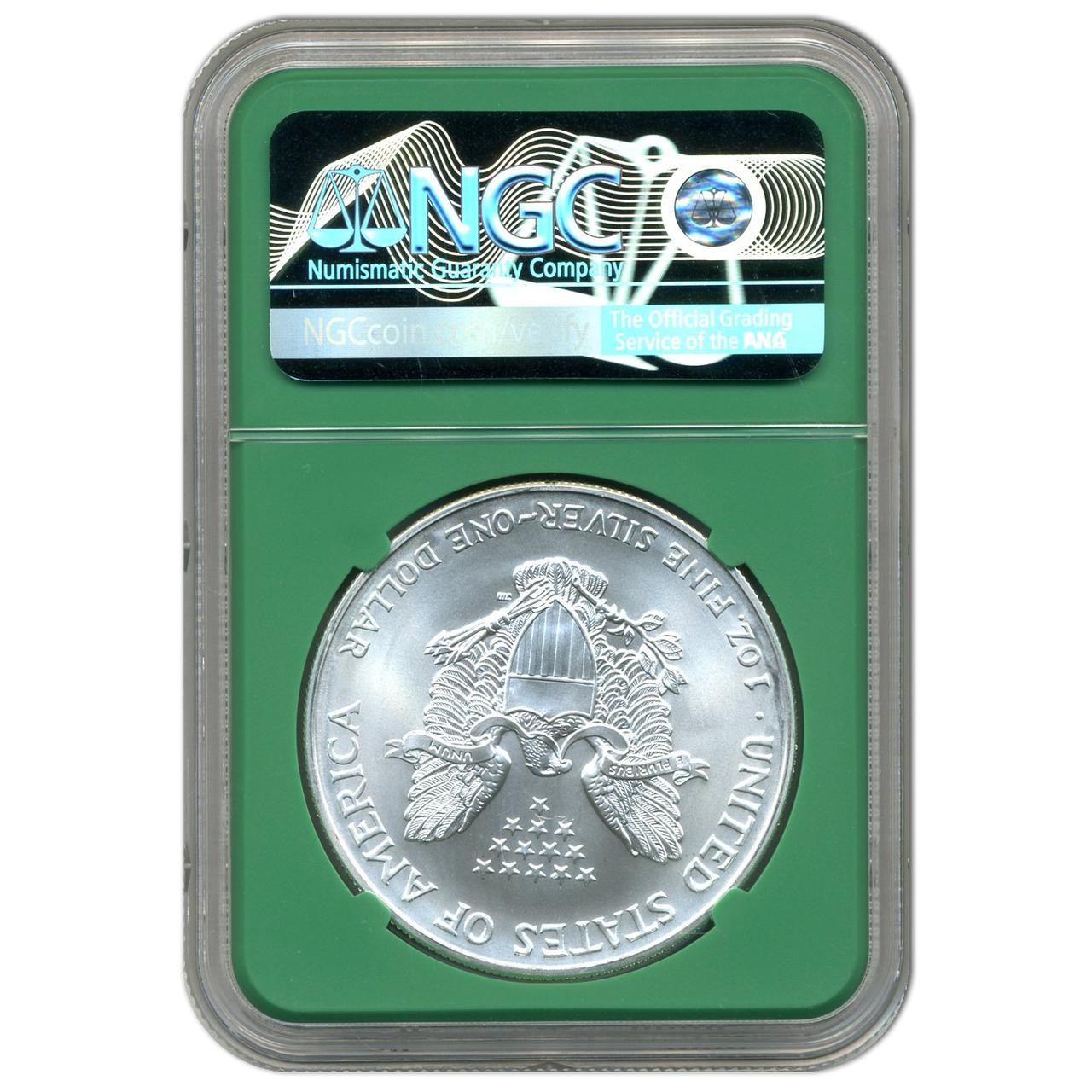2002 Silver Eagle - Early Production - NGCX 9.9 Monster Box Label - CoinsTV