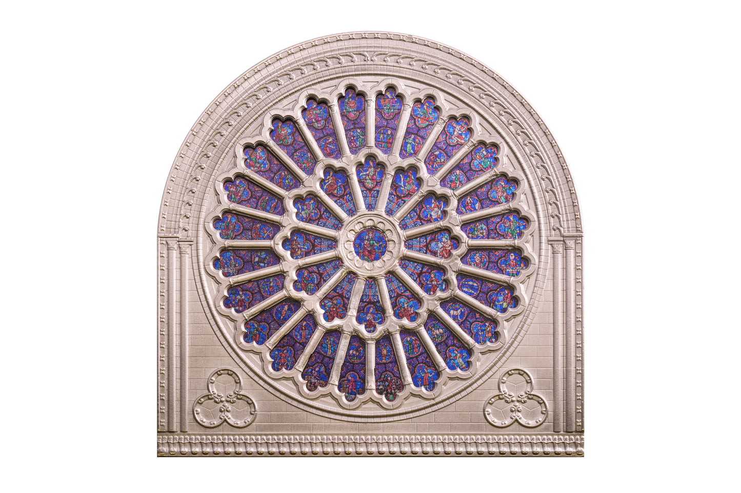 2024 Pitcairn Islands Notre Dame Rose Window 175g Silver Coin - CoinsTV