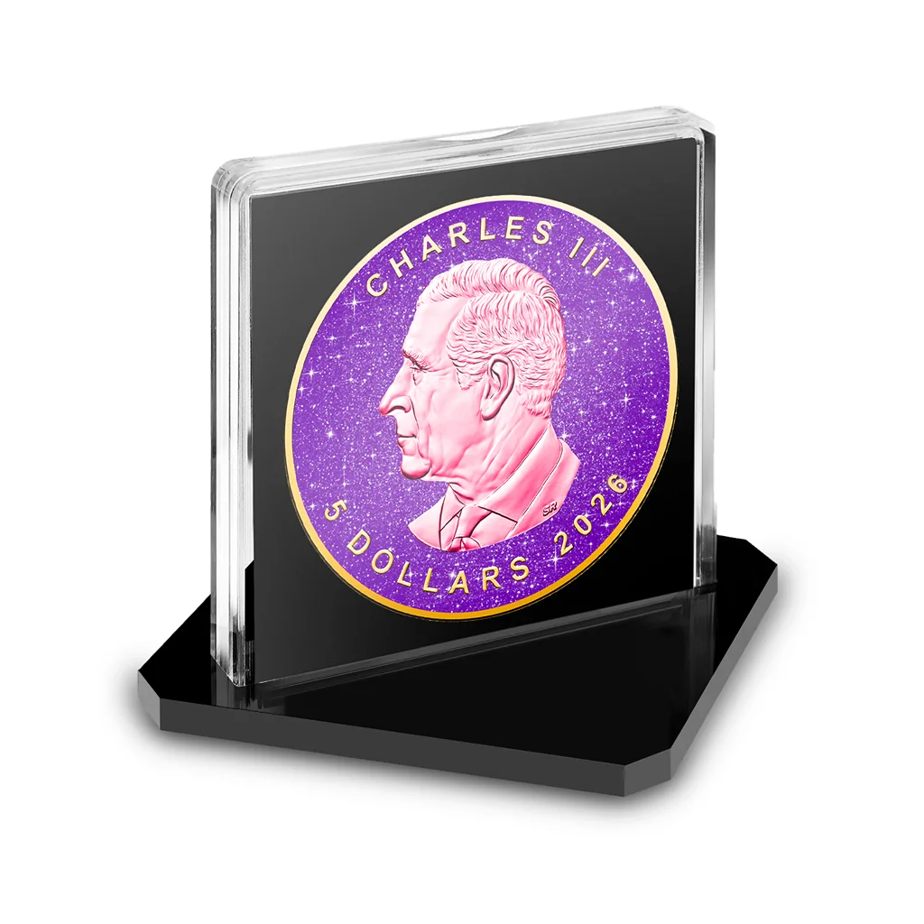 2026 Canada Maple Leaf Royal Amethyst Edition 1 oz Silver Coin