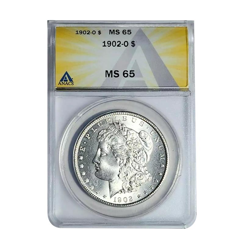 1902-O Morgan Silver Dollar New Orleans - ANACS MS65